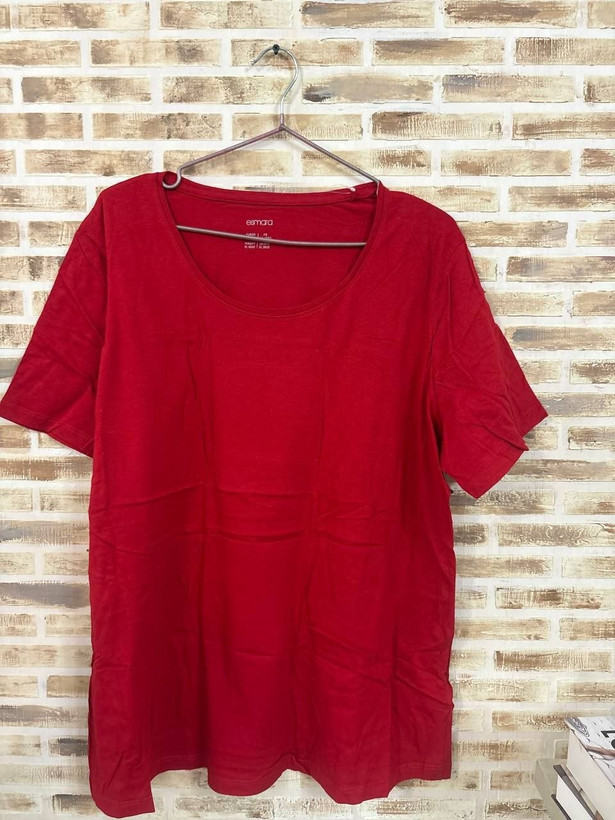 تیشرت قرمز ساده اسمارا سایز 48/50
